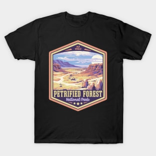 Petrified Forest National Park Vintage WPA Style Outdoor Badge T-Shirt